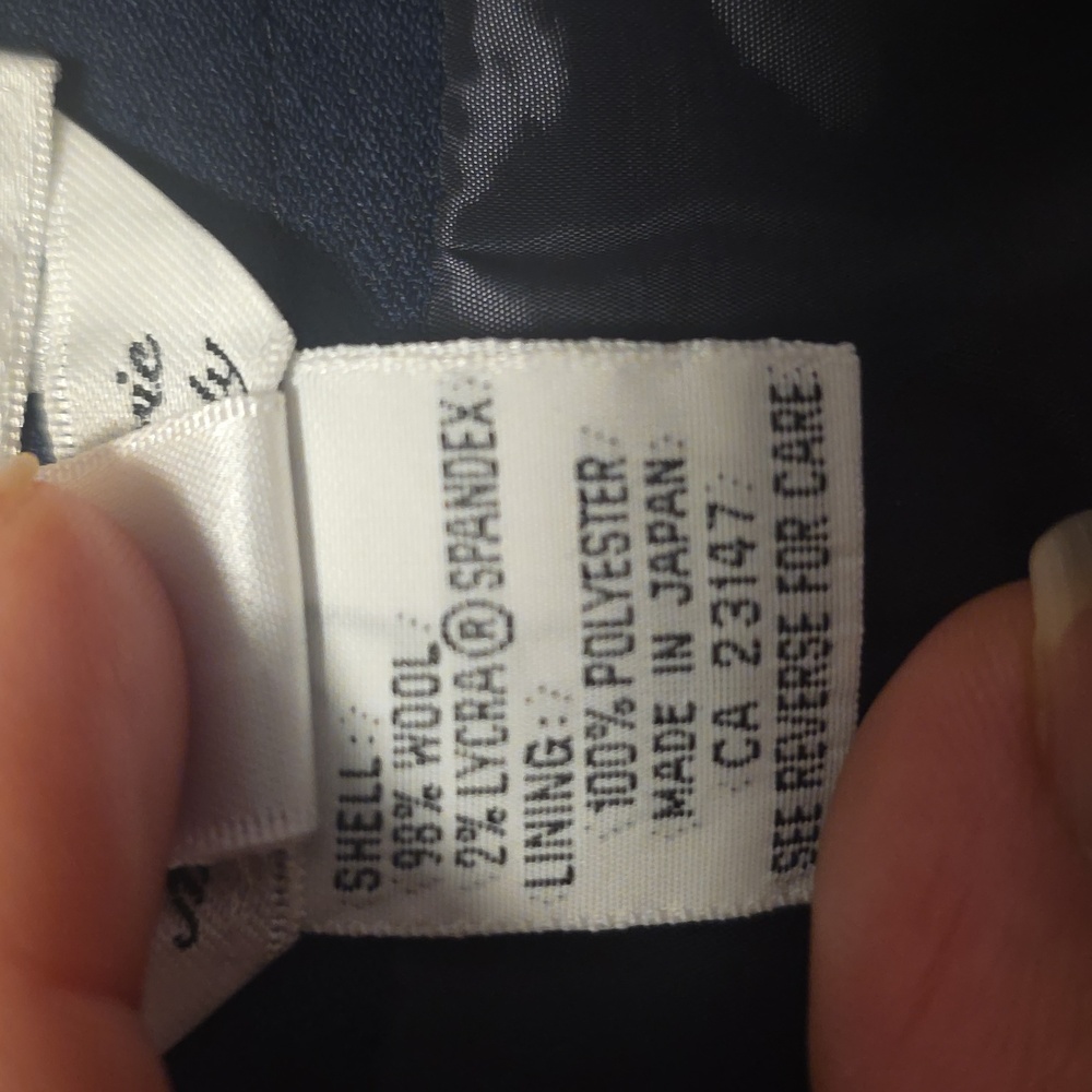Talbots Petite Navy Blue Trousers Made In Italy - Picture 5 of 5